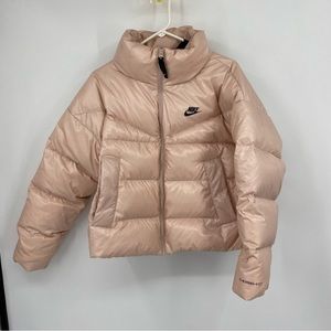 nike tan puffer jacket